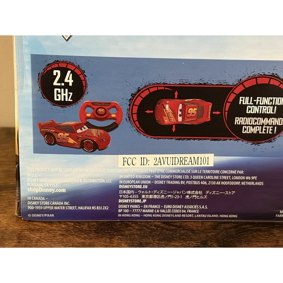 New In Box Disney Pixar Cars 6" LIGHTNING MCQUEEN Remote Control R/C Car - Picture 4 of 6